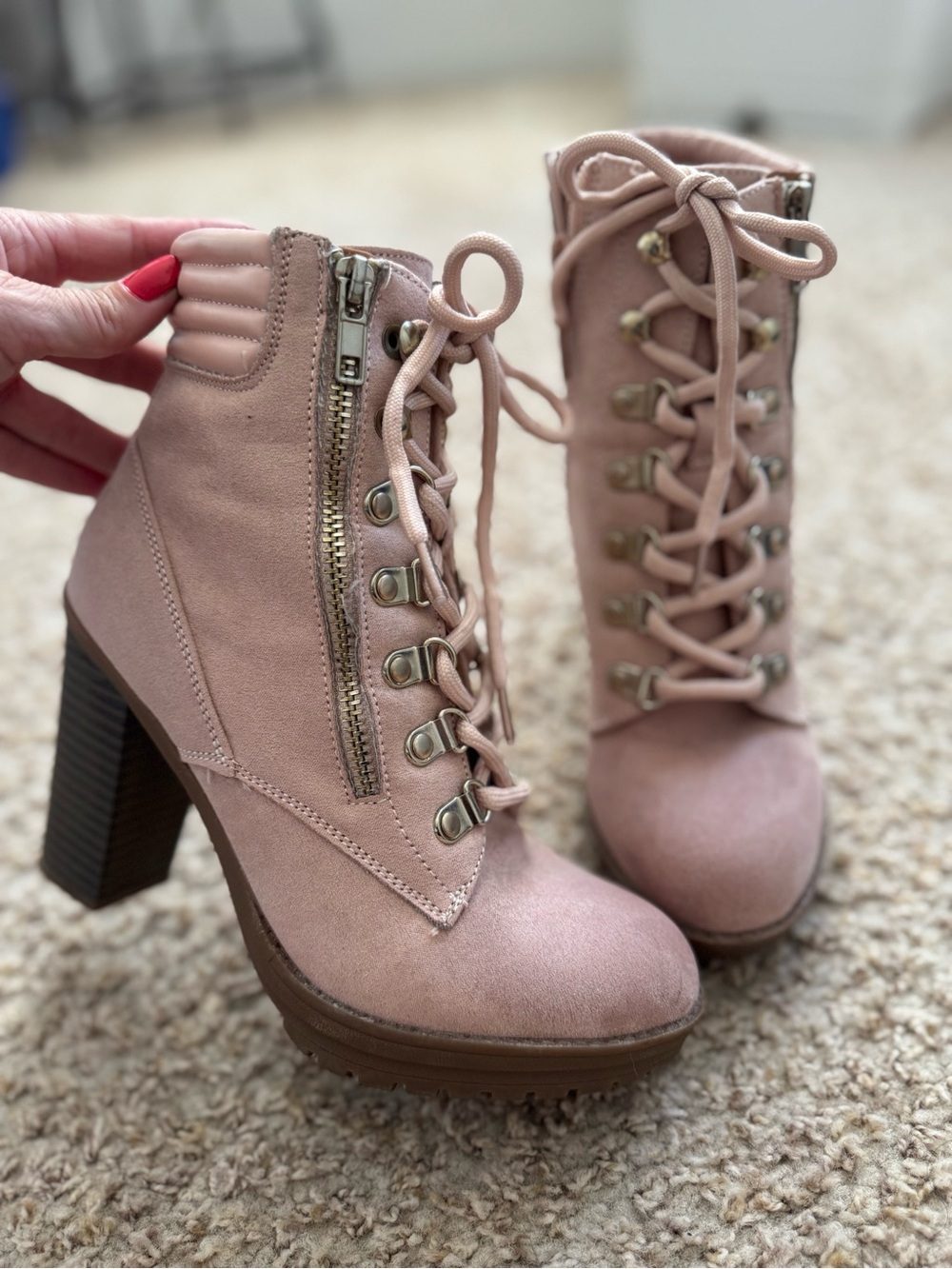 Light Pink Ankle Booties